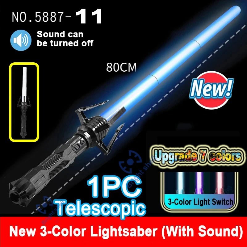 80cm Glowing Lightsaber With Sounds | RGB Laser Sword Toy, Children's - VarietyGifts