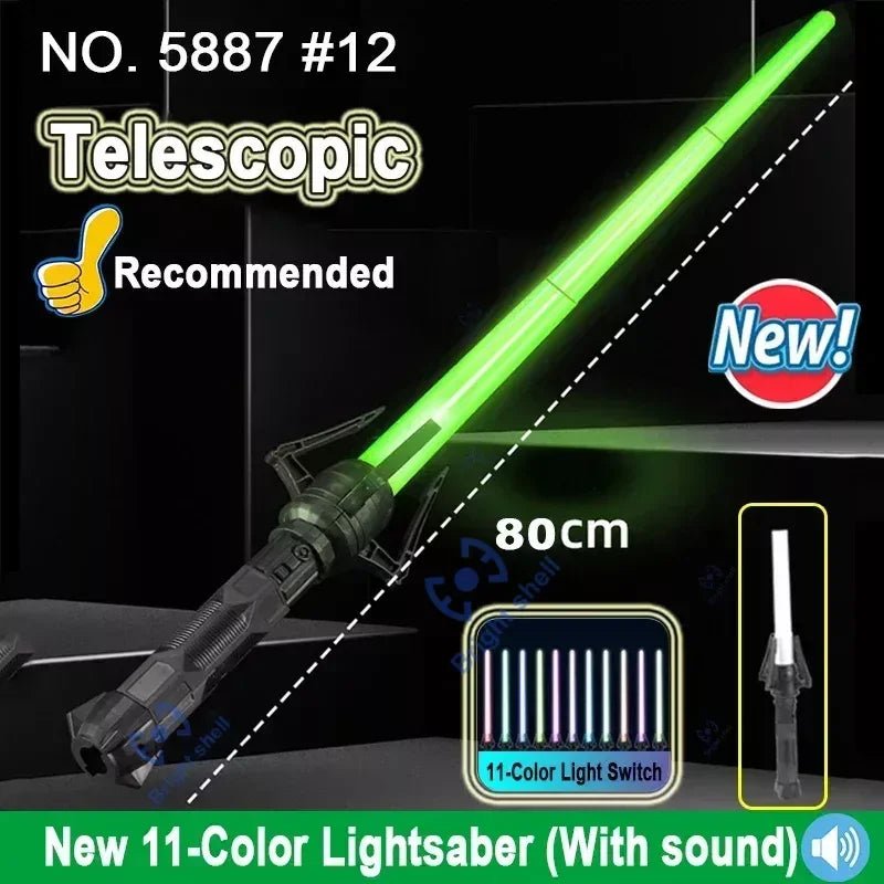 80cm Glowing Lightsaber With Sounds | RGB Laser Sword Toy, Children's - VarietyGifts