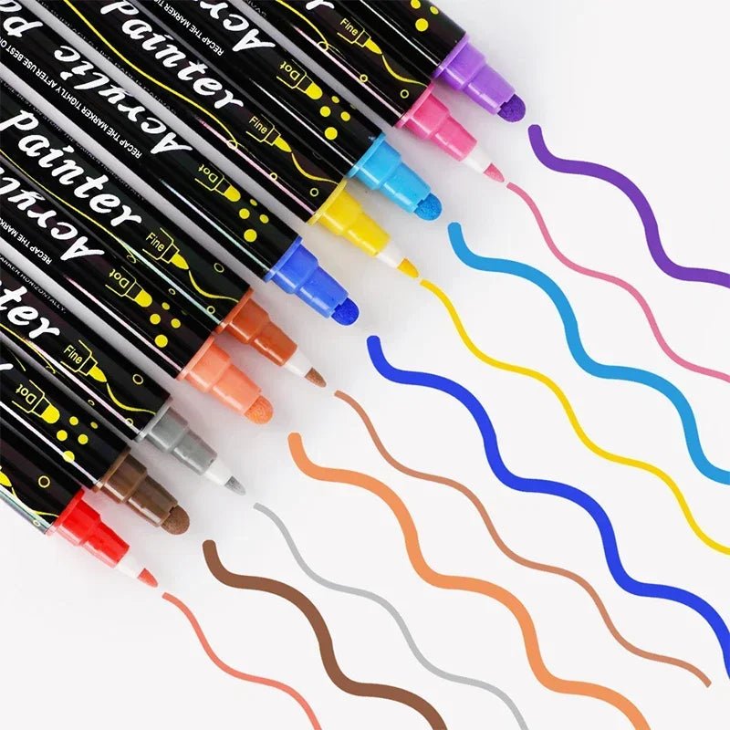 Acrylic Markers For Drawing & Painting | Colourful, Double Sided, Art - VarietyGifts