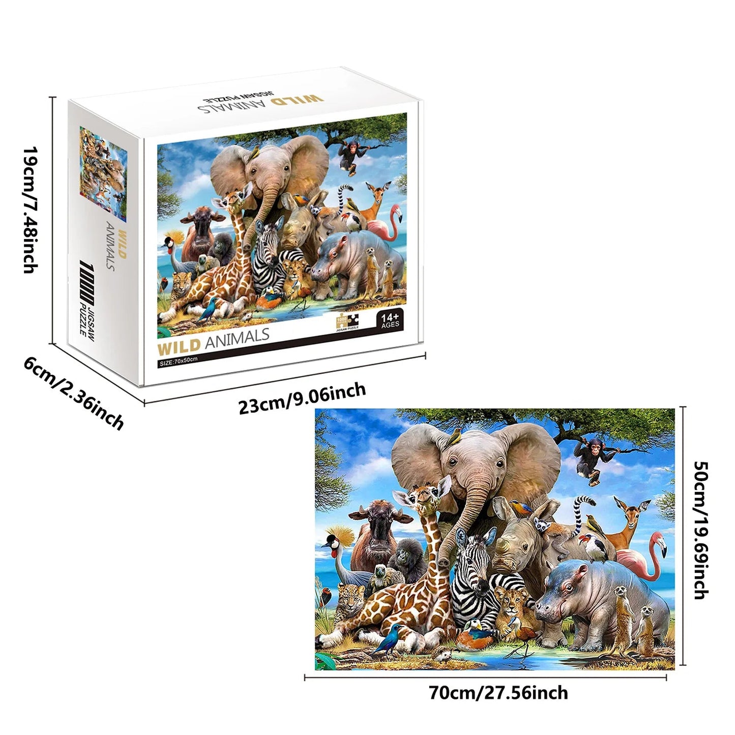 Animal World Jigsaw Puzzle 1000pc | Fun Jigsaw For Adults & Children - VarietyGifts