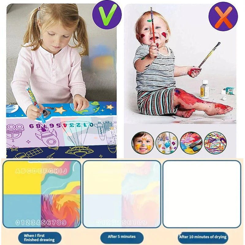 Aqua Mat 100x80CM | Aqua Colouring Magic, Reusable, Educational, Kids - VarietyGifts