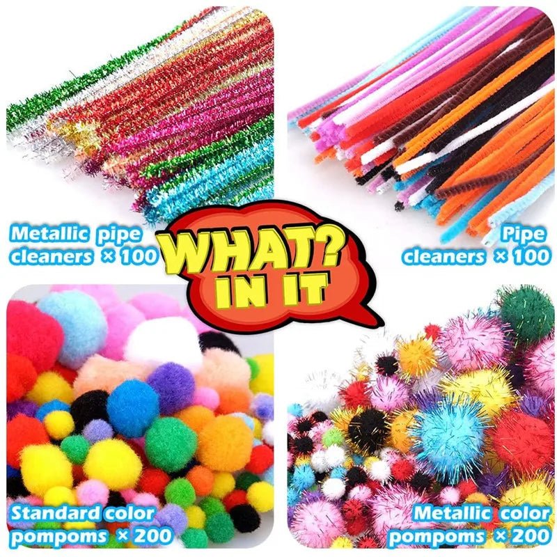 Arts & Crafts Supplies For Kids 1200pc | All In One DIY Crafting Kit - VarietyGifts