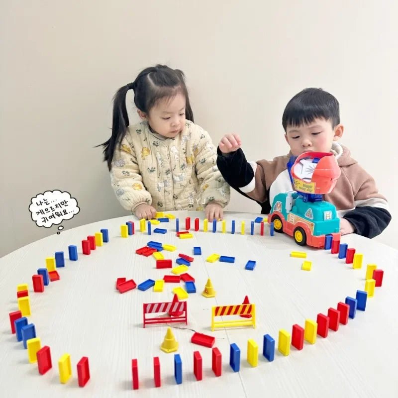 Automatic Domino Laying Train 102pc | Early Educational Toys - VarietyGifts