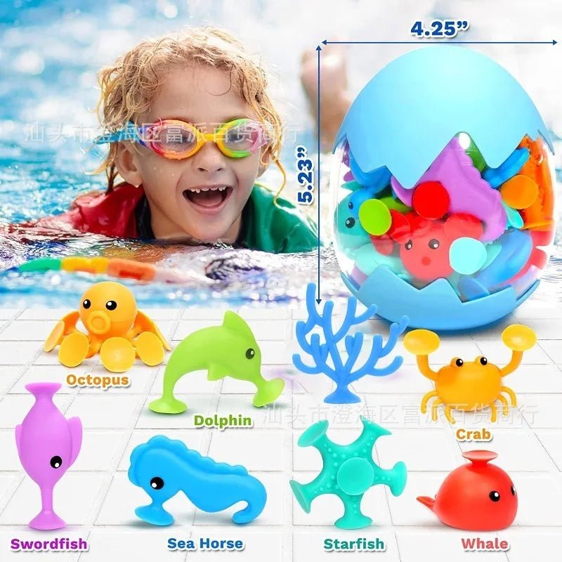 Baby Rubber Bath Toys | Suction Cup Toys, Hand - Eye Coordination - VarietyGifts