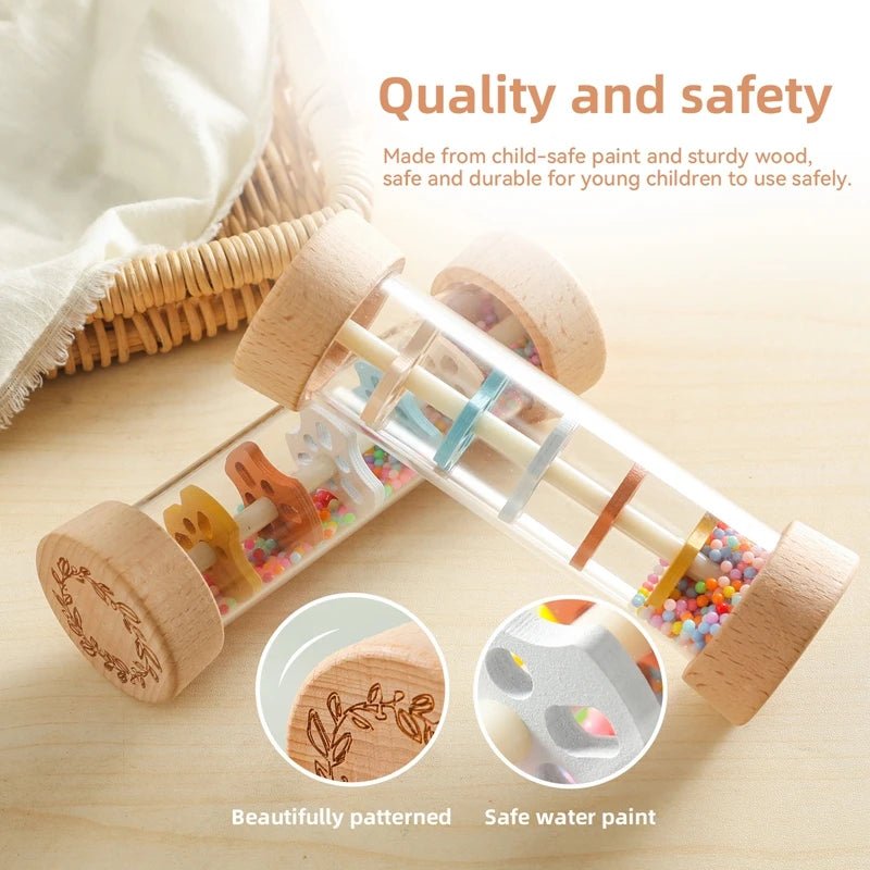 Baby Wooden Musical Instruments | Rain Stick Rattle, Montessori Toys - VarietyGifts