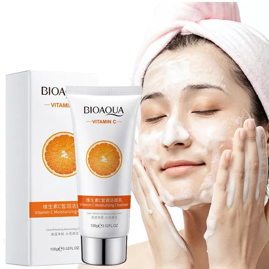 BIOAQUA Vitamin C Facial Cleanser | Deeply Cleans & Moisturises Skin, Eliminate Blackheads - VarietyGifts