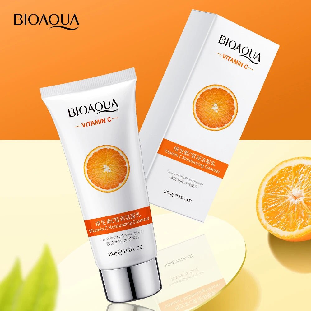 BIOAQUA Vitamin C Facial Cleanser | Deeply Cleans & Moisturises Skin, Eliminate Blackheads - VarietyGifts