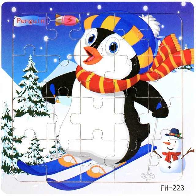 Children's 20 Piece Wooden Cartoon Jigsaw Puzzle | Educational Puzzles - VarietyGifts