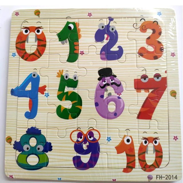 Children's 20 Piece Wooden Cartoon Jigsaw Puzzle | Educational Puzzles - VarietyGifts