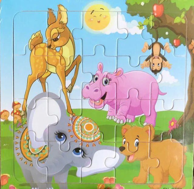 Children's 20 Piece Wooden Cartoon Jigsaw Puzzle | Educational Puzzles - VarietyGifts