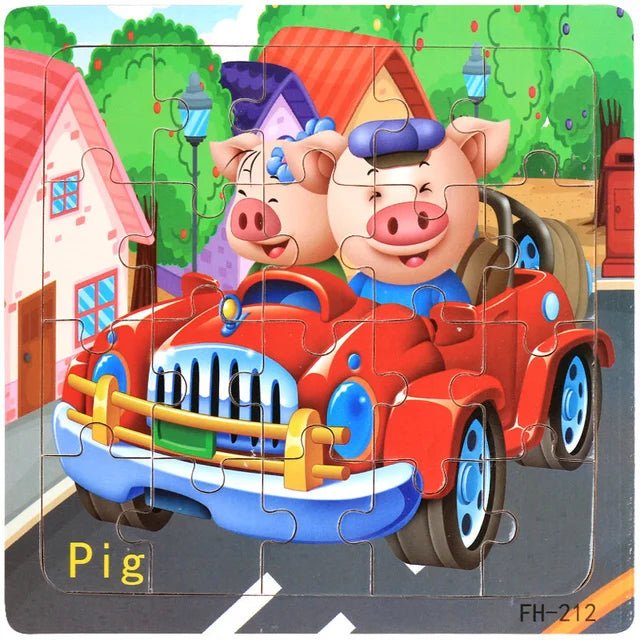 Children's 20 Piece Wooden Cartoon Jigsaw Puzzle | Educational Puzzles - VarietyGifts