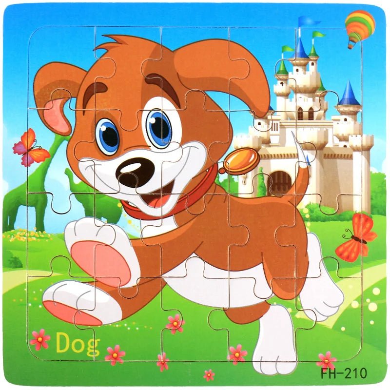 Children's 20 Piece Wooden Cartoon Jigsaw Puzzle | Educational Puzzles - VarietyGifts