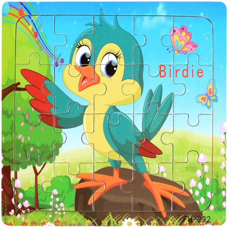 Children's 20 Piece Wooden Cartoon Jigsaw Puzzle | Educational Puzzles - VarietyGifts