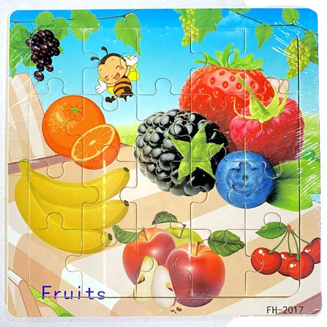 Children's 20 Piece Wooden Cartoon Jigsaw Puzzle | Educational Puzzles - VarietyGifts