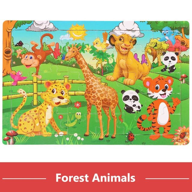 Children's 30 Piece Cartoon Jigsaw Puzzle | Montessori Kids Puzzle - VarietyGifts