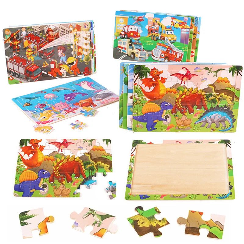 Children's 30 Piece Cartoon Jigsaw Puzzle | Montessori Kids Puzzle - VarietyGifts