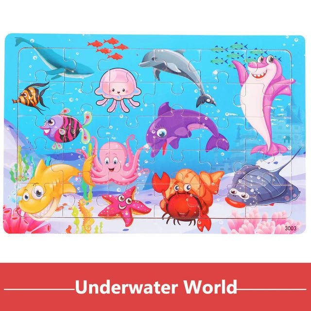 Children's 30 Piece Cartoon Jigsaw Puzzle | Montessori Kids Puzzle - VarietyGifts