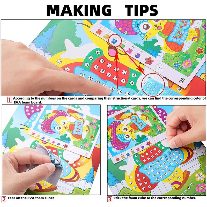 Children's DIY Mosaic Art | Mosaic Stickers, Art Kits, Creative Gift - VarietyGifts