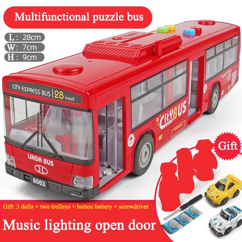 Children's Model Bus | Kids Fully Functioning Toy Bus + 3 Free Gifts - VarietyGifts