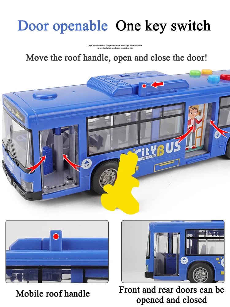 Children's Model Bus | Kids Fully Functioning Toy Bus + 3 Free Gifts - VarietyGifts