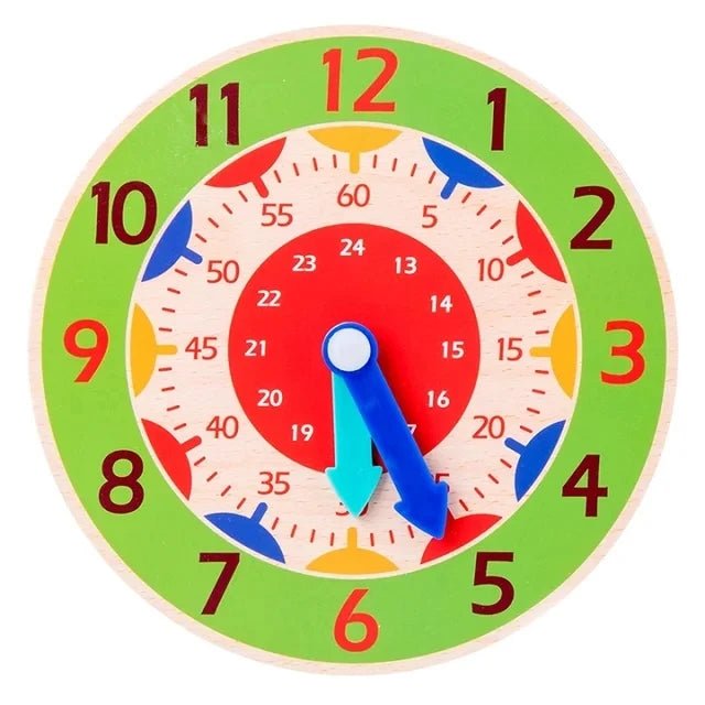 Childrens Montessori Wooden Clock Toy | Cognitive Learning Educational - VarietyGifts