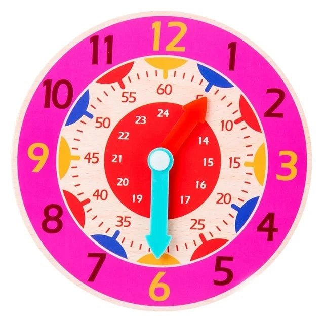 Childrens Montessori Wooden Clock Toy | Cognitive Learning Educational - VarietyGifts