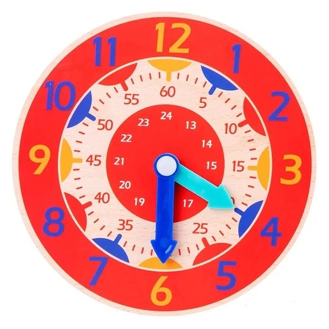 Childrens Montessori Wooden Clock Toy | Cognitive Learning Educational - VarietyGifts