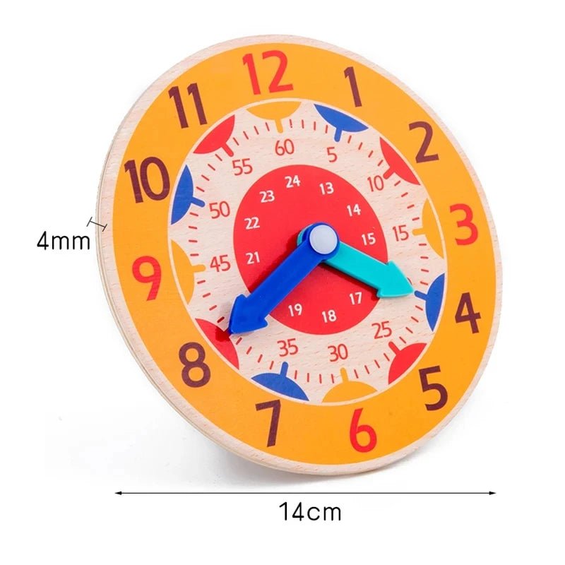 Childrens Montessori Wooden Clock Toy | Cognitive Learning Educational - VarietyGifts