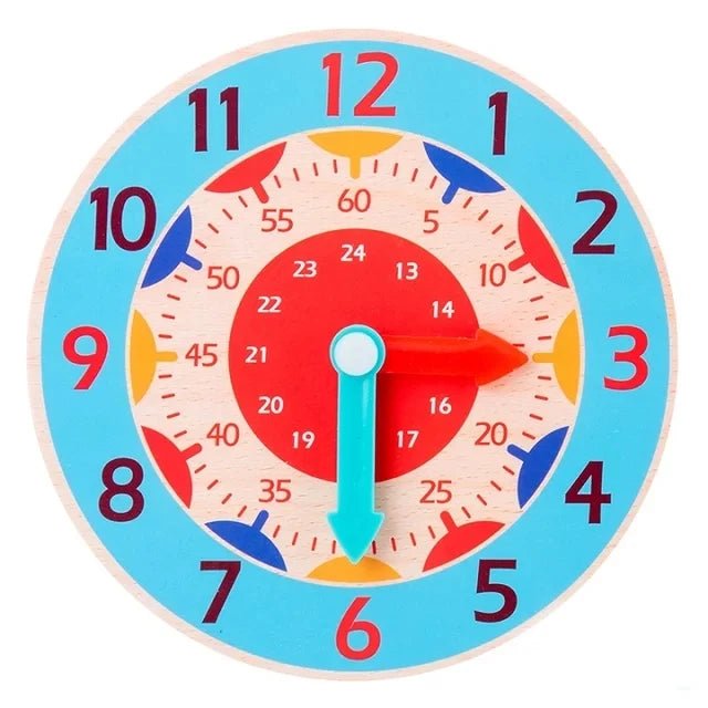 Childrens Montessori Wooden Clock Toy | Cognitive Learning Educational - VarietyGifts