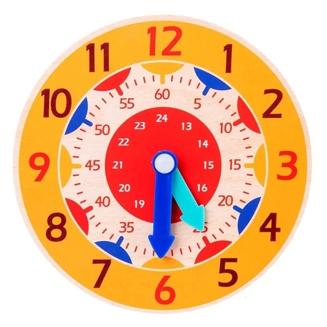 Childrens Montessori Wooden Clock Toy | Cognitive Learning Educational - VarietyGifts