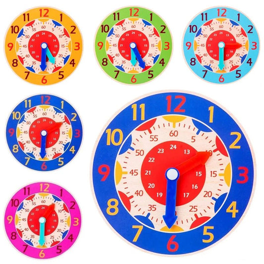Childrens Montessori Wooden Clock Toy | Cognitive Learning Educational - VarietyGifts