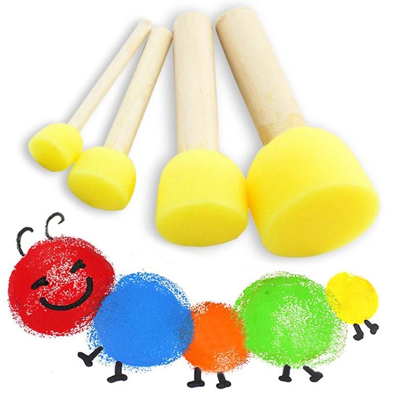 Children's Painting Sponge Brush Set | Creative Stamp Art, Craft Kit - VarietyGifts