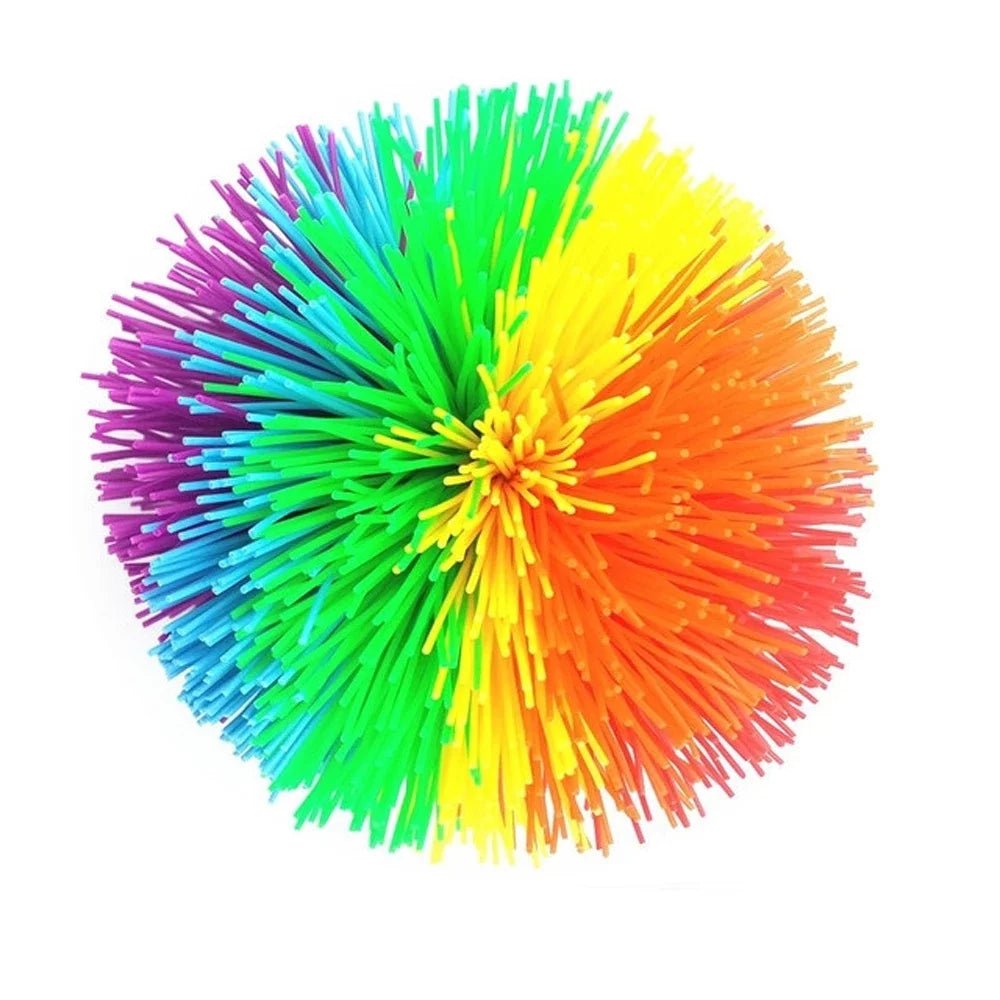 Colourful Bouncy Stress Ball | Rainbow Fidget Sensory Stringy Ball - VarietyGifts