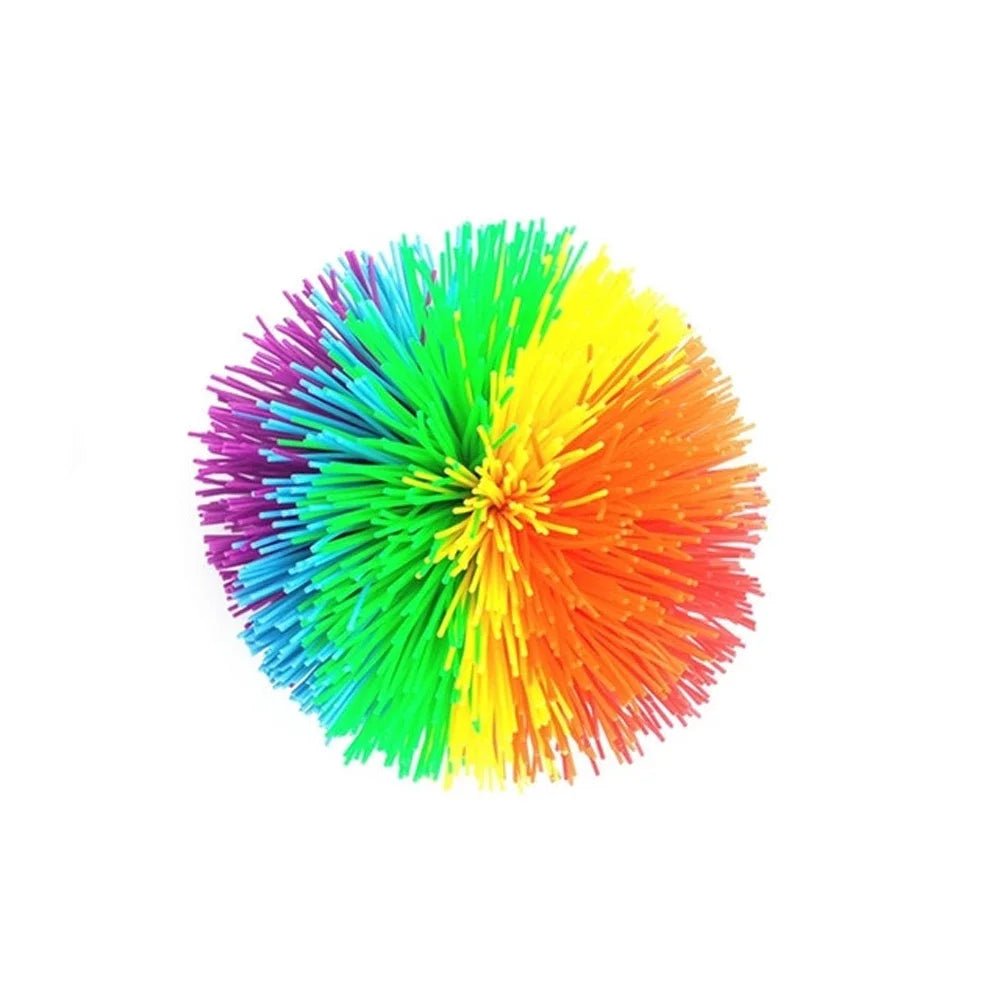 Colourful Bouncy Stress Ball | Rainbow Fidget Sensory Stringy Ball - VarietyGifts