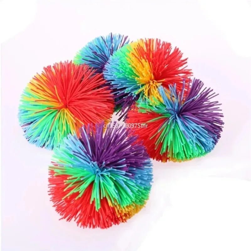 Colourful Bouncy Stress Ball | Rainbow Fidget Sensory Stringy Ball - VarietyGifts