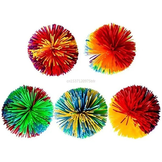 Colourful Bouncy Stress Ball | Rainbow Fidget Sensory Stringy Ball - VarietyGifts