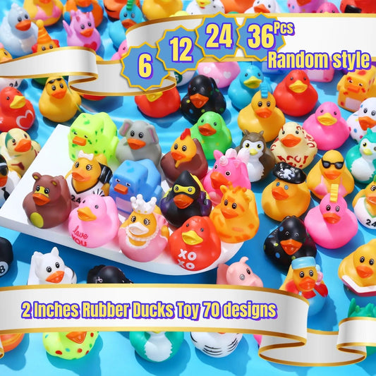 Colourful Rubber Ducks Bath Toys | Floating Shower Toys, Baby Toddler - VarietyGifts
