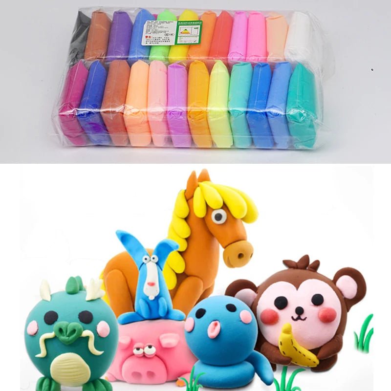 Colourful Super Light Clay 36pc | Modelling Clay With Tools, Soft DIY - VarietyGifts