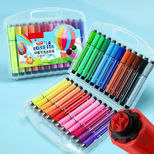 Colourful Washable Watercolour Paint Pens | Non - toxic Art Supplies - VarietyGifts