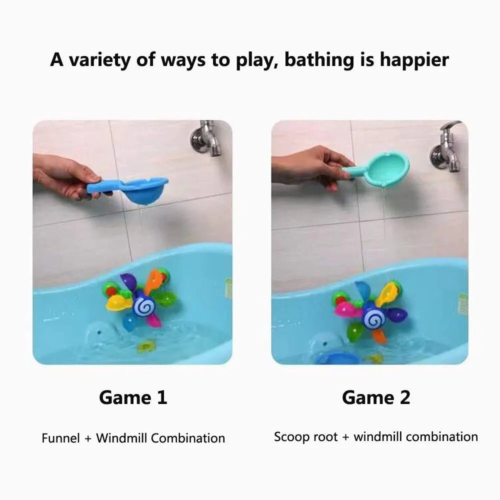 Colourful Waterwheel Bath Toy | Water Sprinkler Bath Toy - VarietyGifts