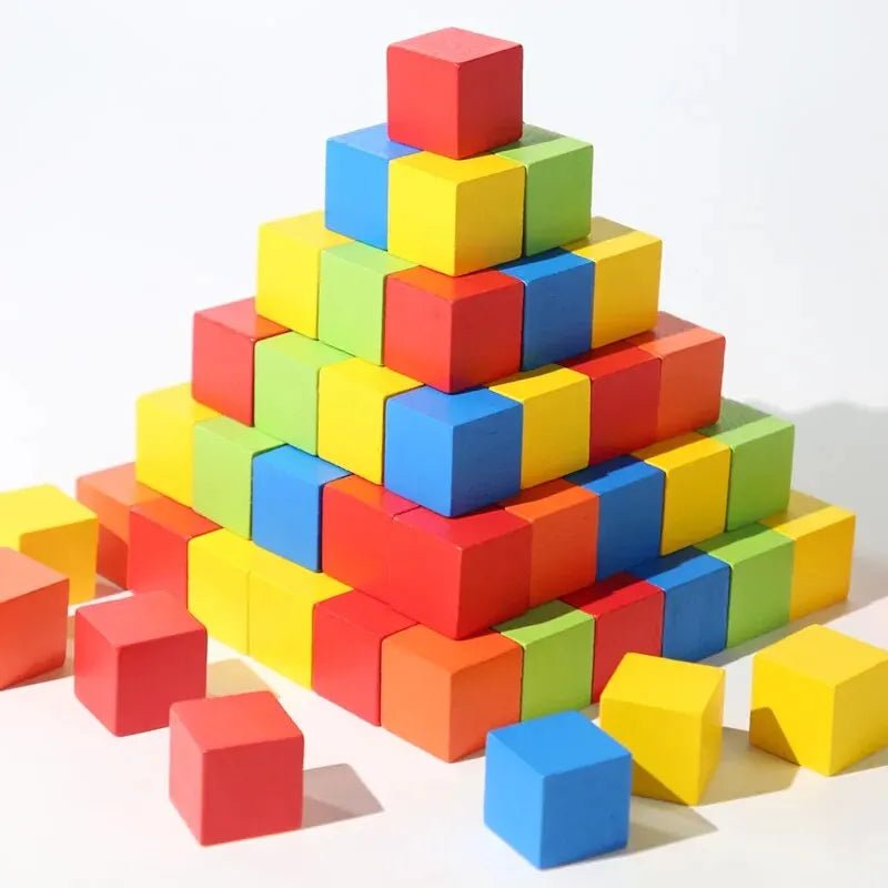 Colourful Wooden Building Blocks 50Pcs | Educational Toys For Kids - VarietyGifts