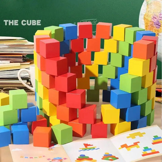 Colourful Wooden Building Blocks 50Pcs | Educational Toys For Kids - VarietyGifts