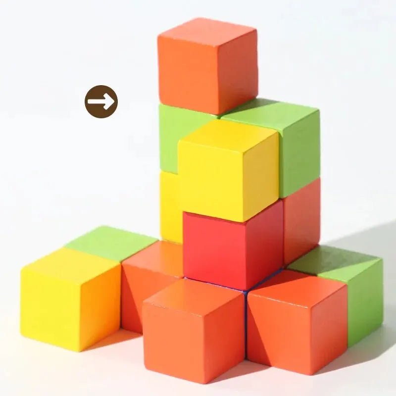 Colourful Wooden Building Blocks 50Pcs | Educational Toys For Kids - VarietyGifts