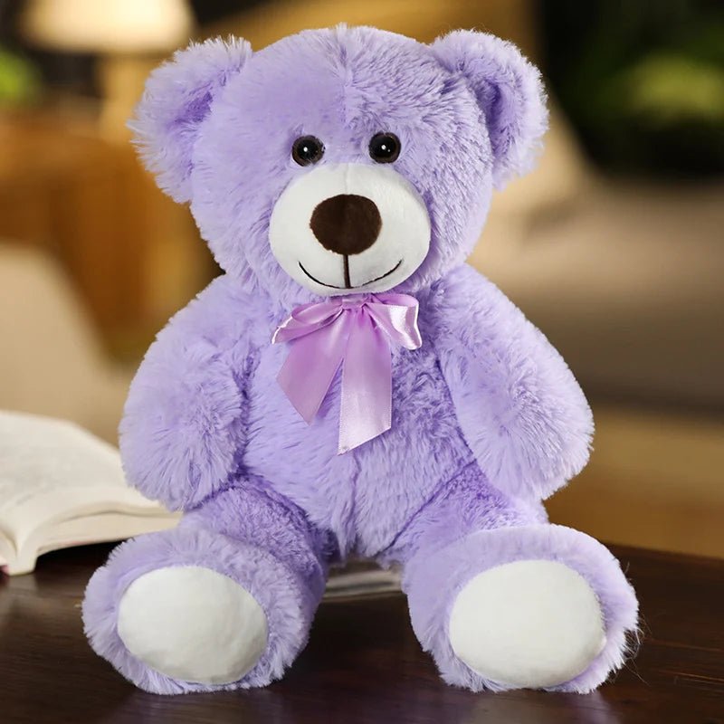 Cute Colourful Teddy Bear | 35CM Fluffy Plush Bear, Comforting, Cuddle - VarietyGifts