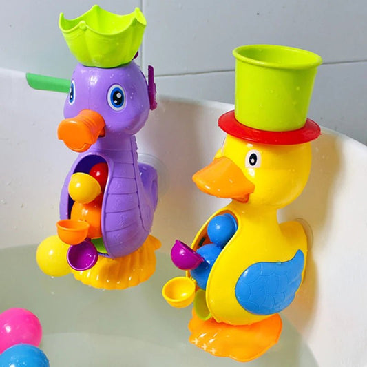 Cute Duck Waterwheel Bath Toy | Kids Shower Toys, Water Spraying Wheel - VarietyGifts