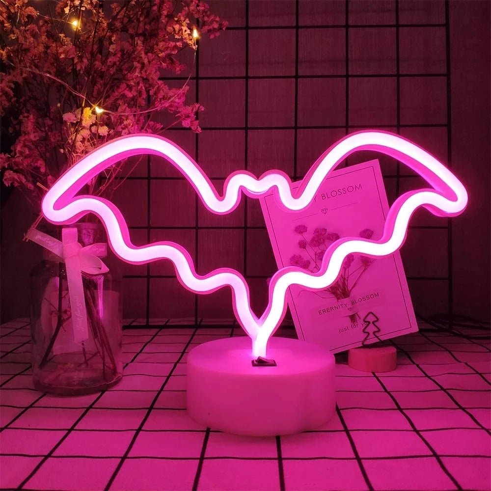 Cute LED Neon Night Light | Bright Colourful Bedroom Decor USB Powered - VarietyGifts