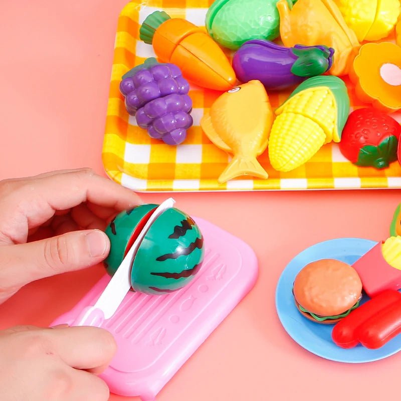 ASMR Cutting Toy Food | Viral Kitchen Pretend Fruit & Vegetables Educational Toy