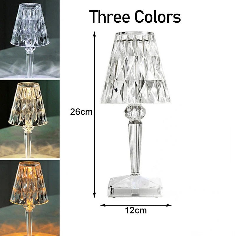 Diamond Crystal Table Lamp | Bedside Lamp, Modern, Luxurious, Blingy - VarietyGifts