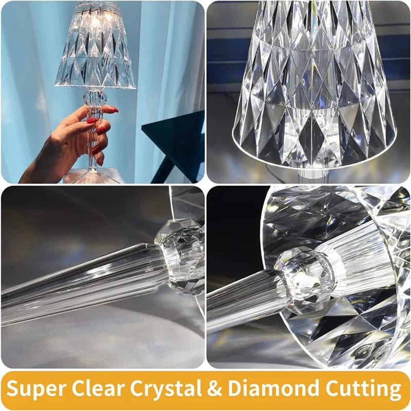 Diamond Crystal Table Lamp | Bedside Lamp, Modern, Luxurious, Blingy - VarietyGifts