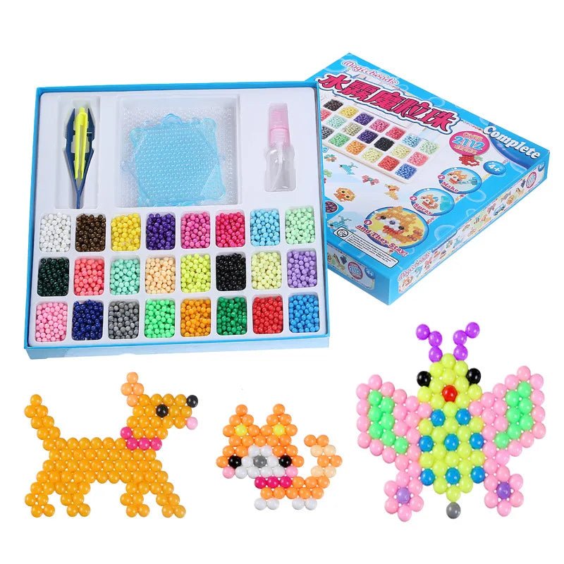 DIY Magic Water Sticky Bead Art 9000pc | Children's Handmade Bead Art - VarietyGifts